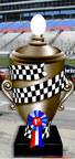 racing trophy photo op